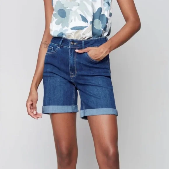 Charlie B denim blue Jean shorts New - Picture 3 of 4
